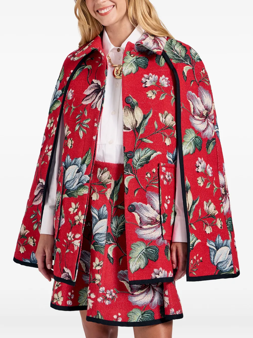 La Doublej Milano Mini Cape In Multi