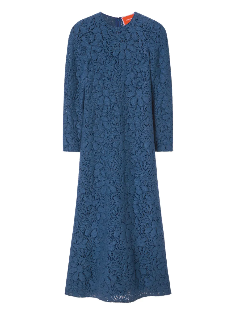 La DoubleJ long-sleeve lace maxi dress - Blu