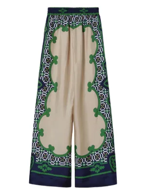 ETRO フローラル シルクパンツ | ブルー | FARFETCH JP