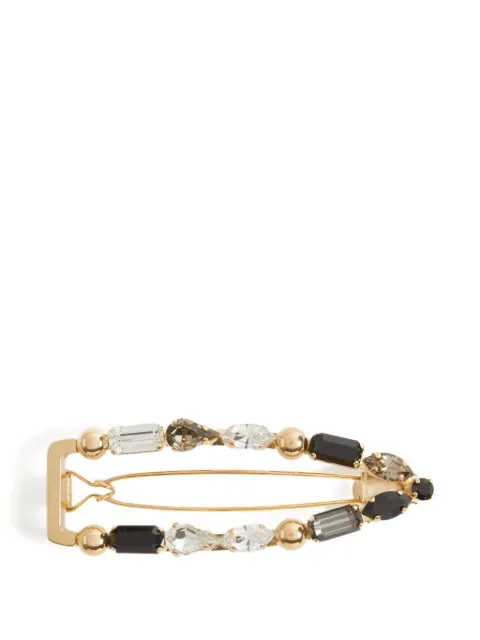 La DoubleJ crystal-embellished rectangle hair clip