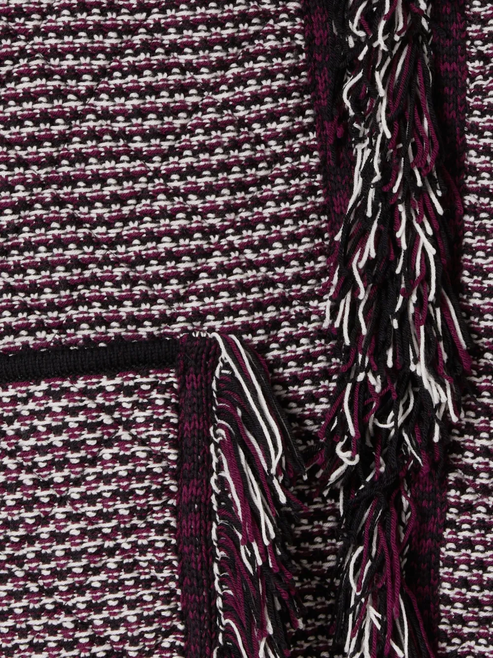 La Doublej Camelia Fringed-tim Cape In Black