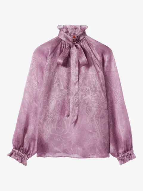 La DoubleJ Cerere ruffled high-neck blouse