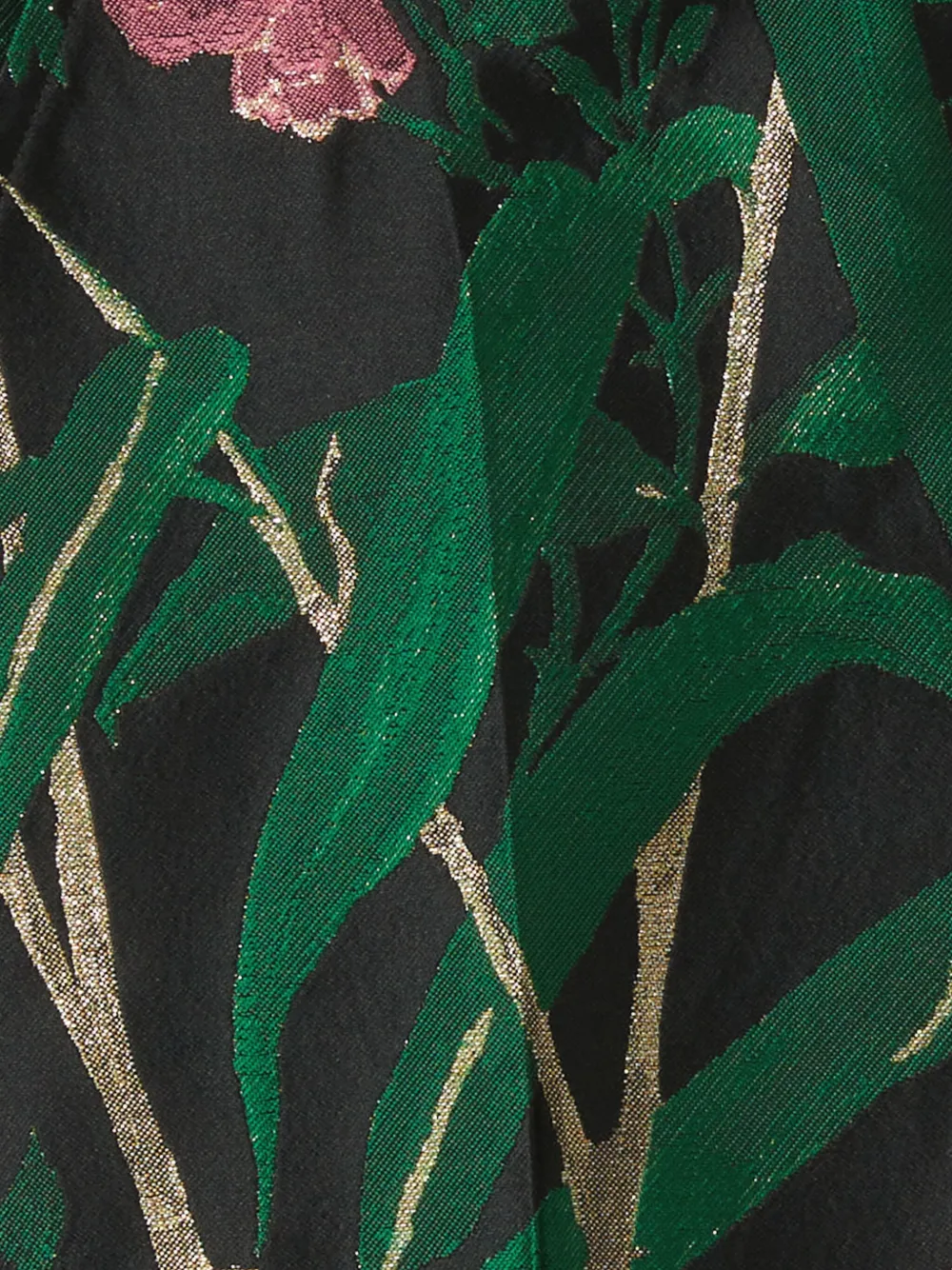 La Doublej Hendrix Pants Bamboo Jacquard Black In Green