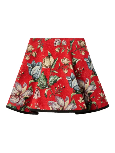 La DoubleJ Dolce Vida floral-jacquard skirt