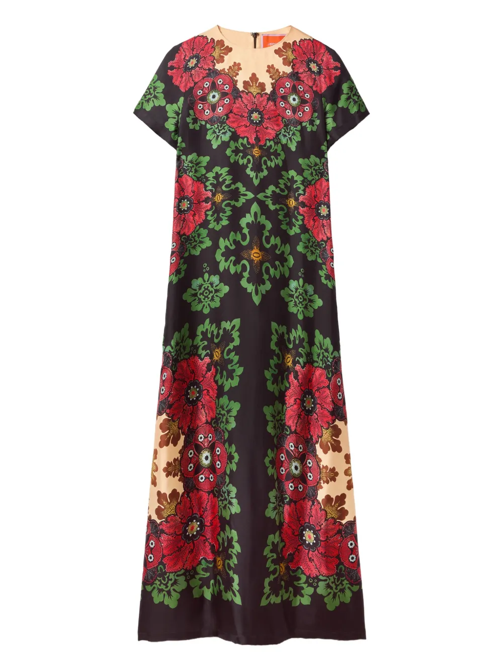 La Doublej Floral-print Midi Day Dress In Multi