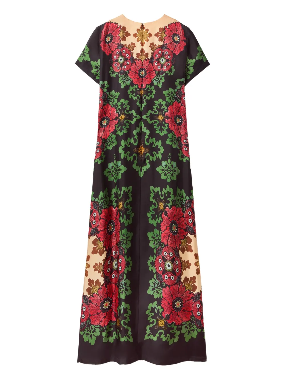 La Doublej Floral-print Midi Day Dress In Multi