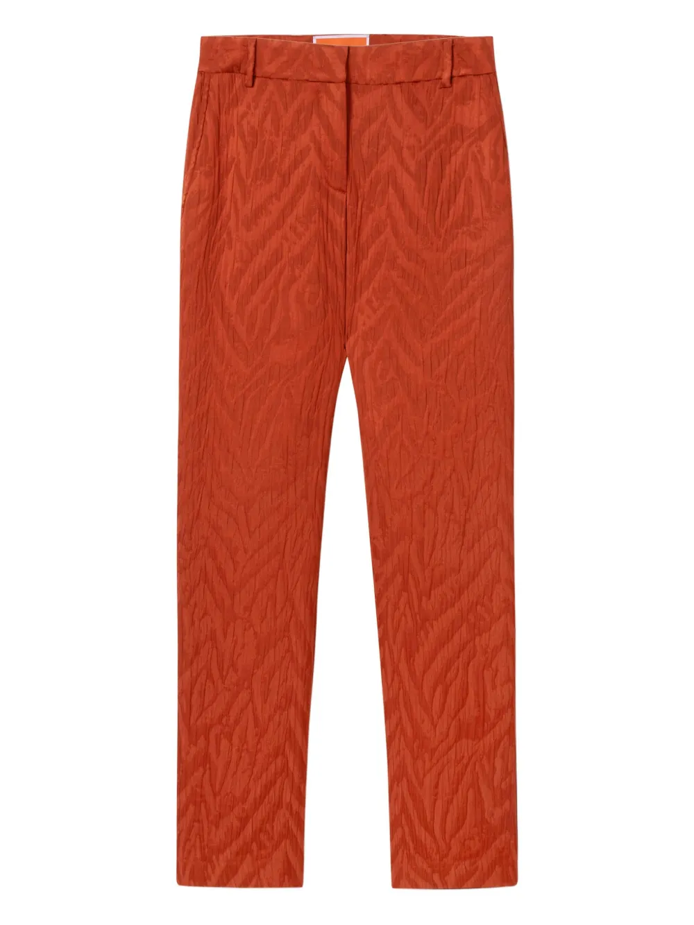 zebra-jacquard trousers