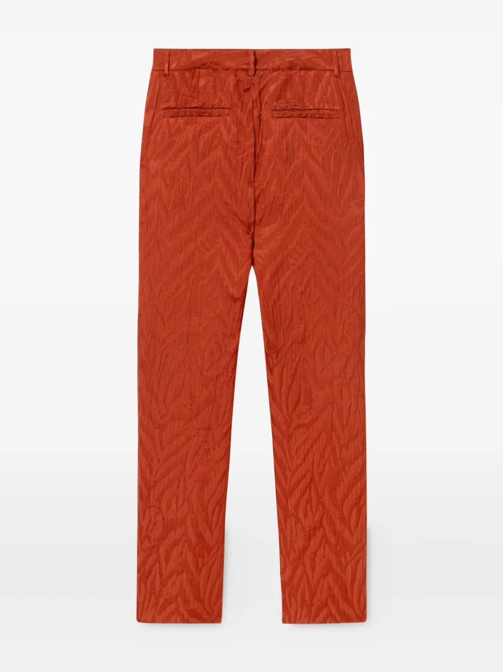 La DoubleJ Broek met zebra-jacquard Rood