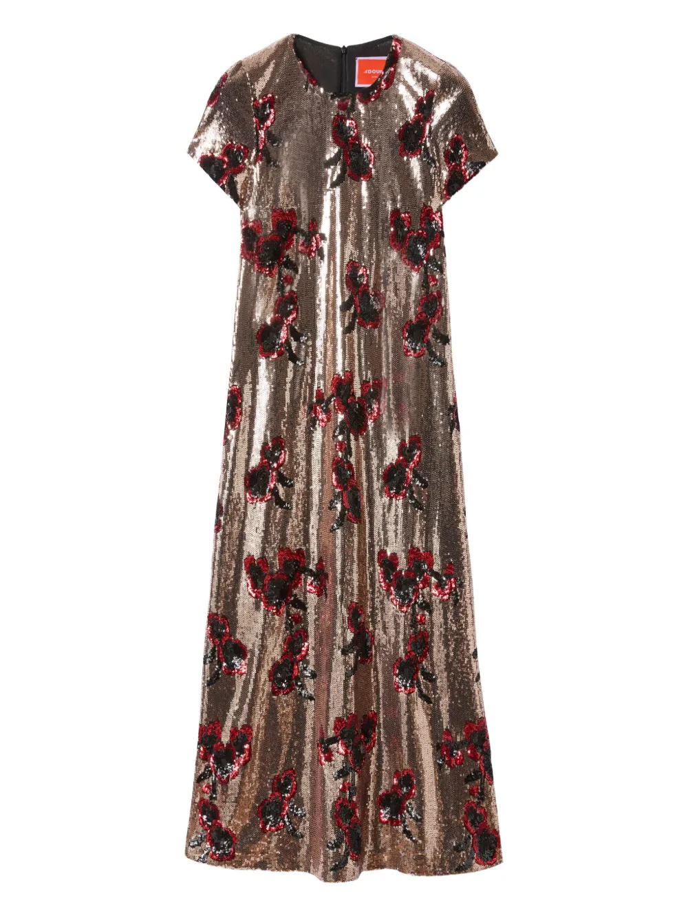 La Doublej Super Midi Swing Dress Primrose Bronze In Brown