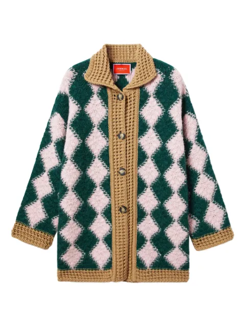 La DoubleJ diamond-pattern cardigan