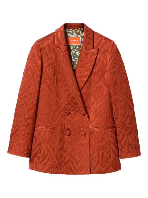 La DoubleJ textured double-breasted jacket