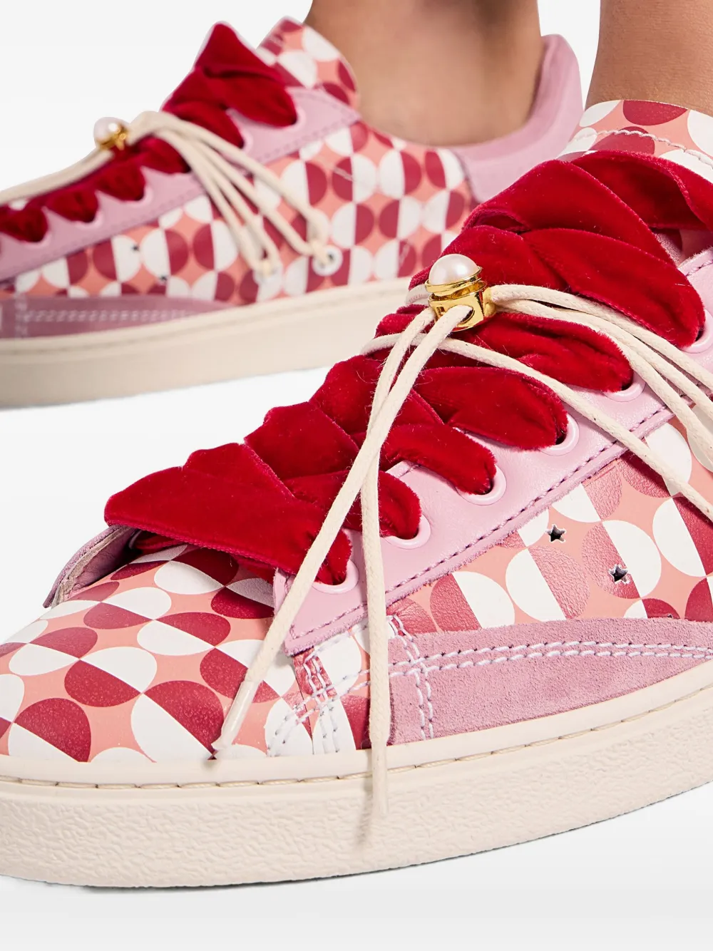La DoubleJ x Hdn-Ander lace-up sneakers Pink
