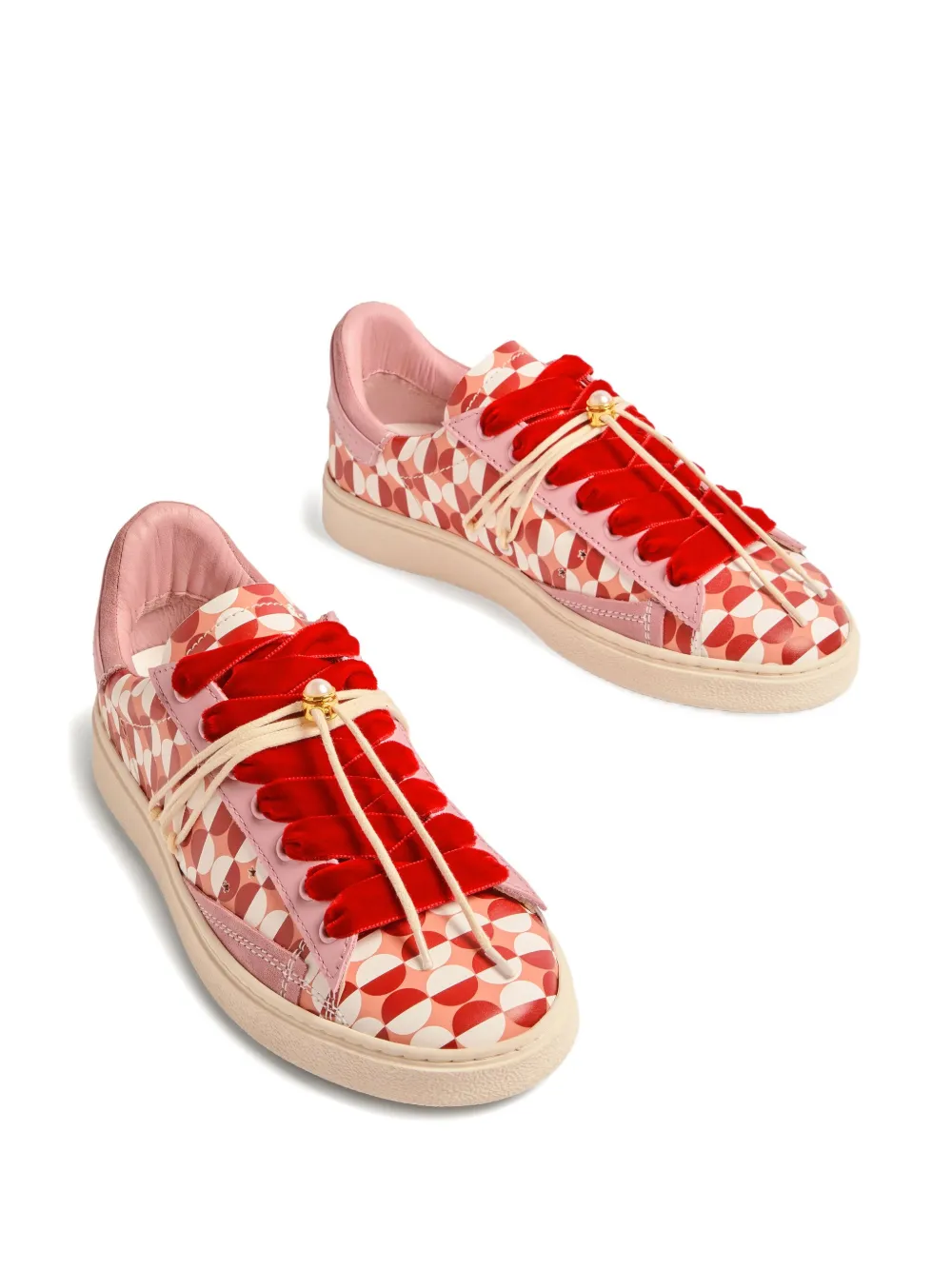 La DoubleJ x Hdn-Ander lace-up sneakers Pink