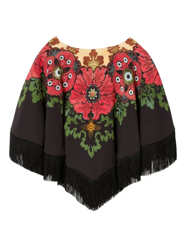 La DoubleJ Reversible Mini Poncho in Brown