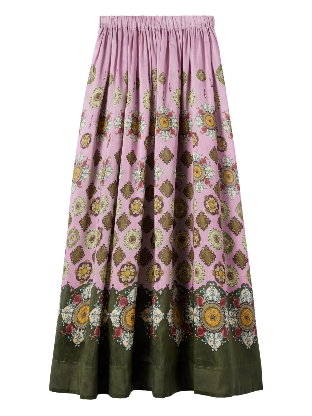 La DoubleJ Maxi-rok met bloemenprint Roze