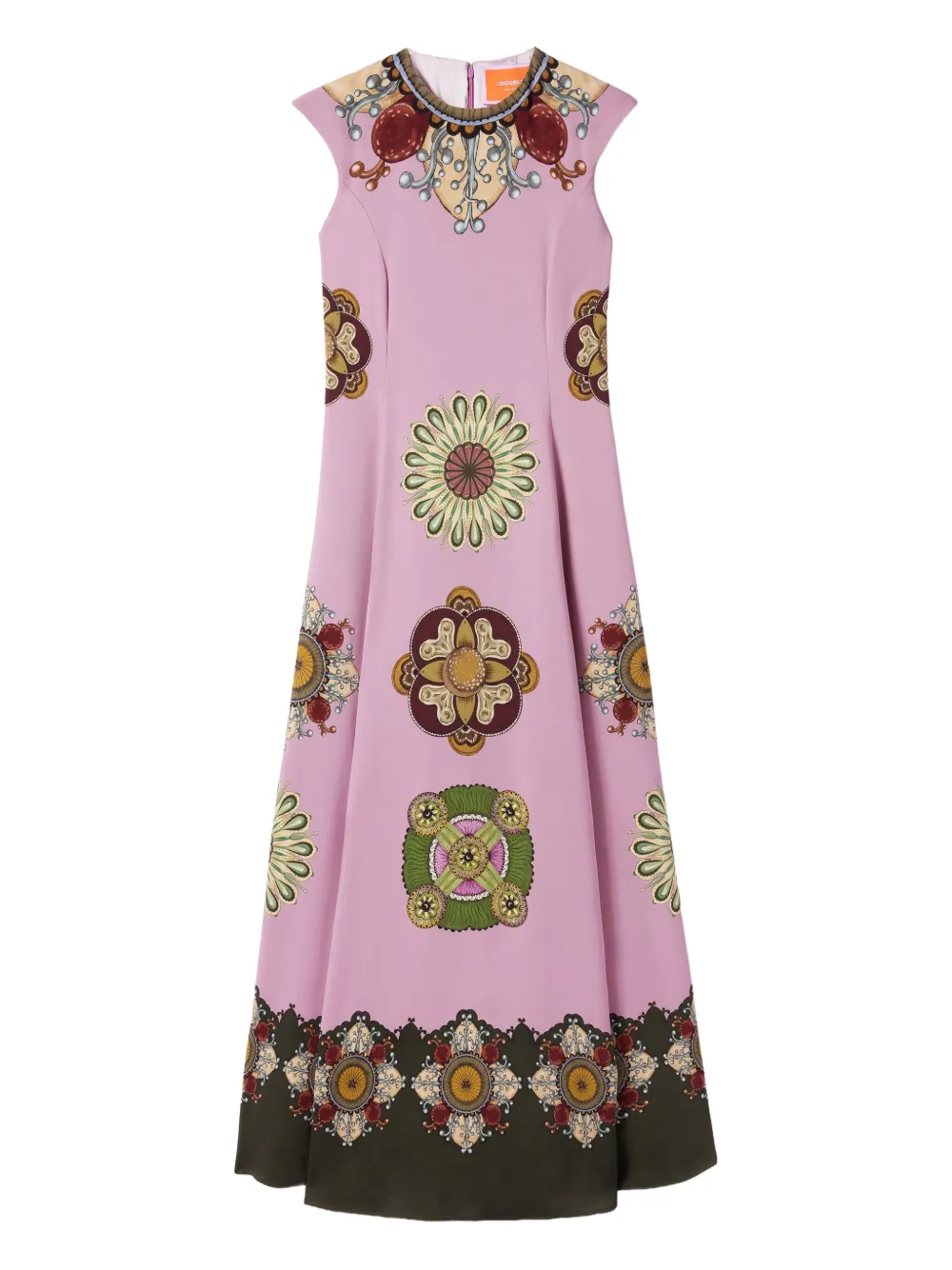 La DoubleJ Park Ave midi-jurk met print Roze