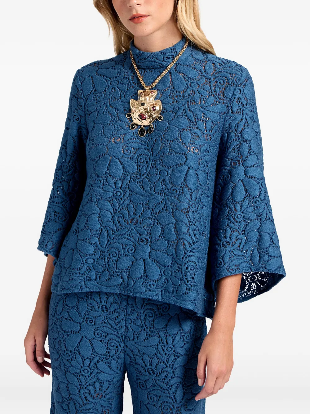 La DoubleJ floral-pattern lace blouse | Blouses | Image 2