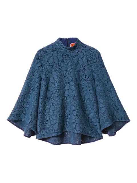 La DoubleJ floral-pattern lace blouse