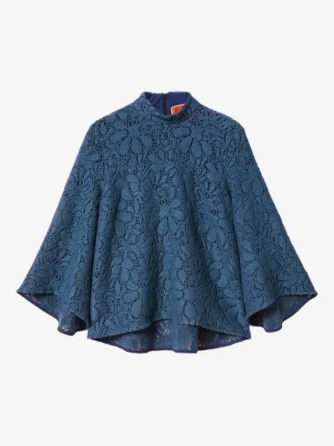 La DoubleJ floral-pattern lace blouse