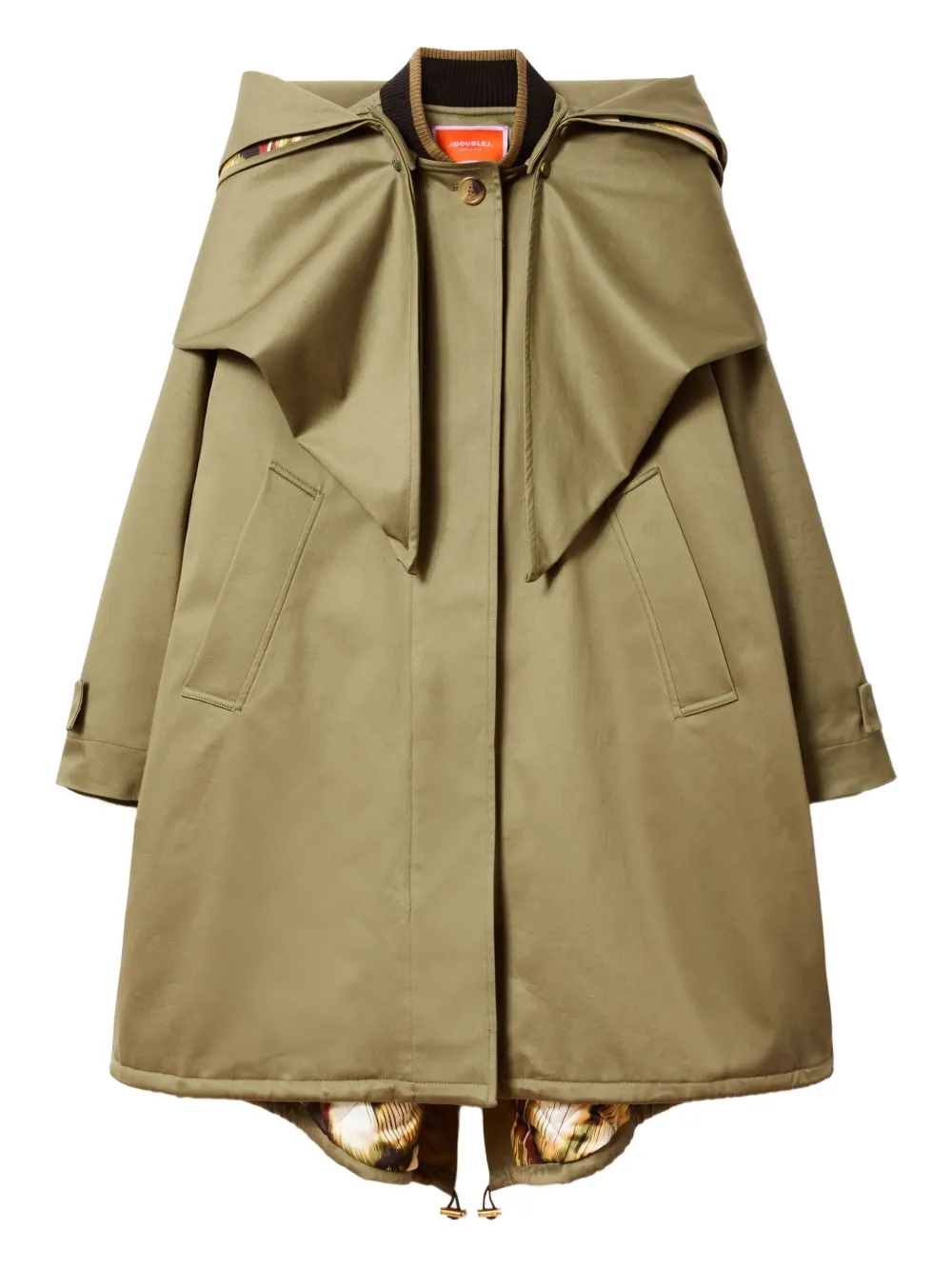 La DoubleJ collar-detail coat | Green | Image 1