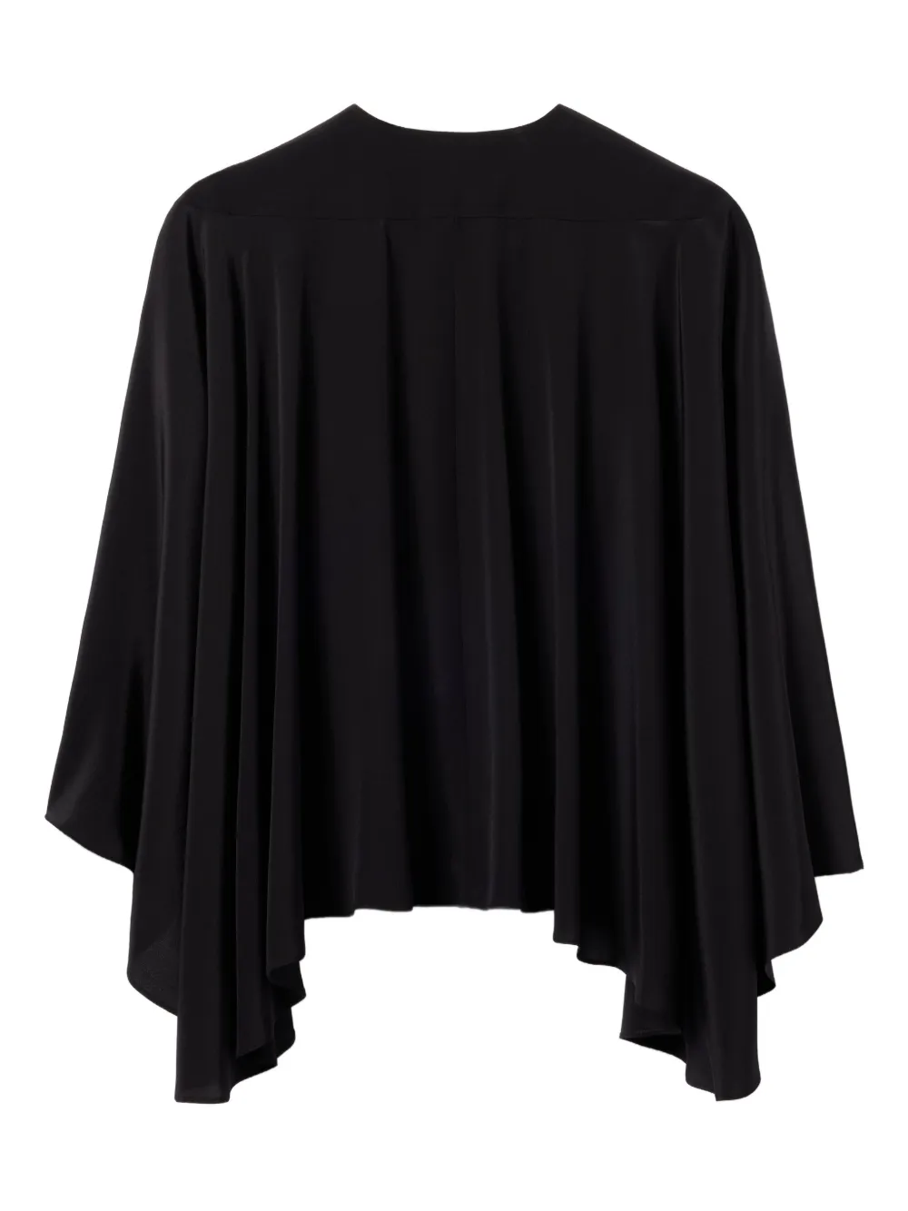 La DoubleJ Zijden blouse met ruches Zwart