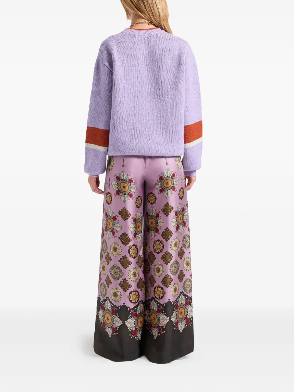La DoubleJ Broek met bloemenprint Roze