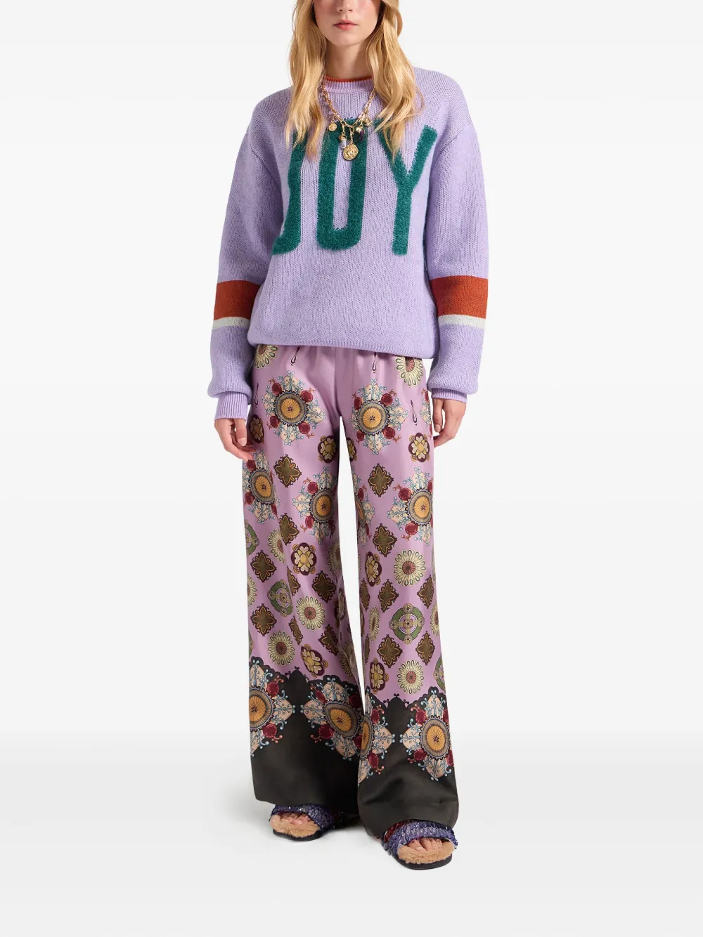 La DoubleJ Broek met bloemenprint Roze