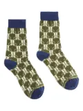 La DoubleJ monogram cotton-blend socks - Blue