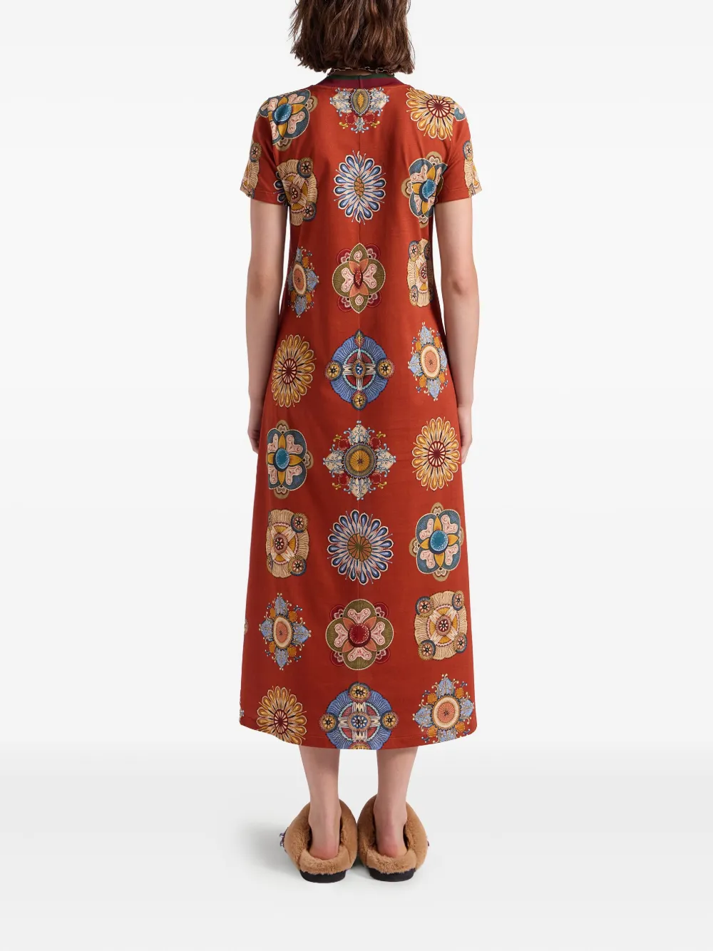 La DoubleJ Jurk met bloemenprint Rood