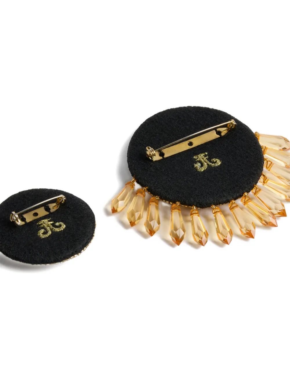 La Doublej Beads-embroidery Pins Set In Gold