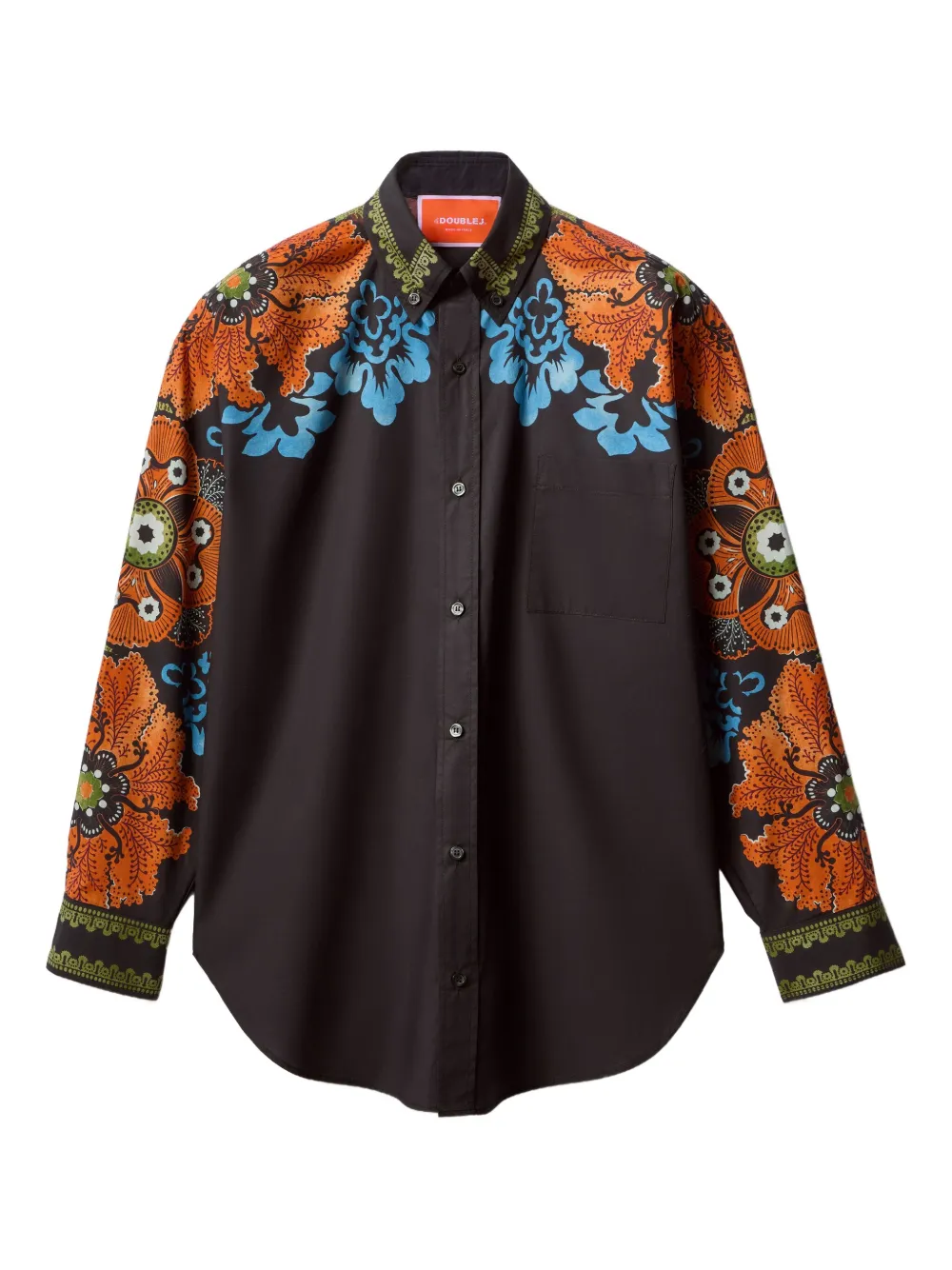 La DoubleJ floral-print shirt | Brown | Image 1