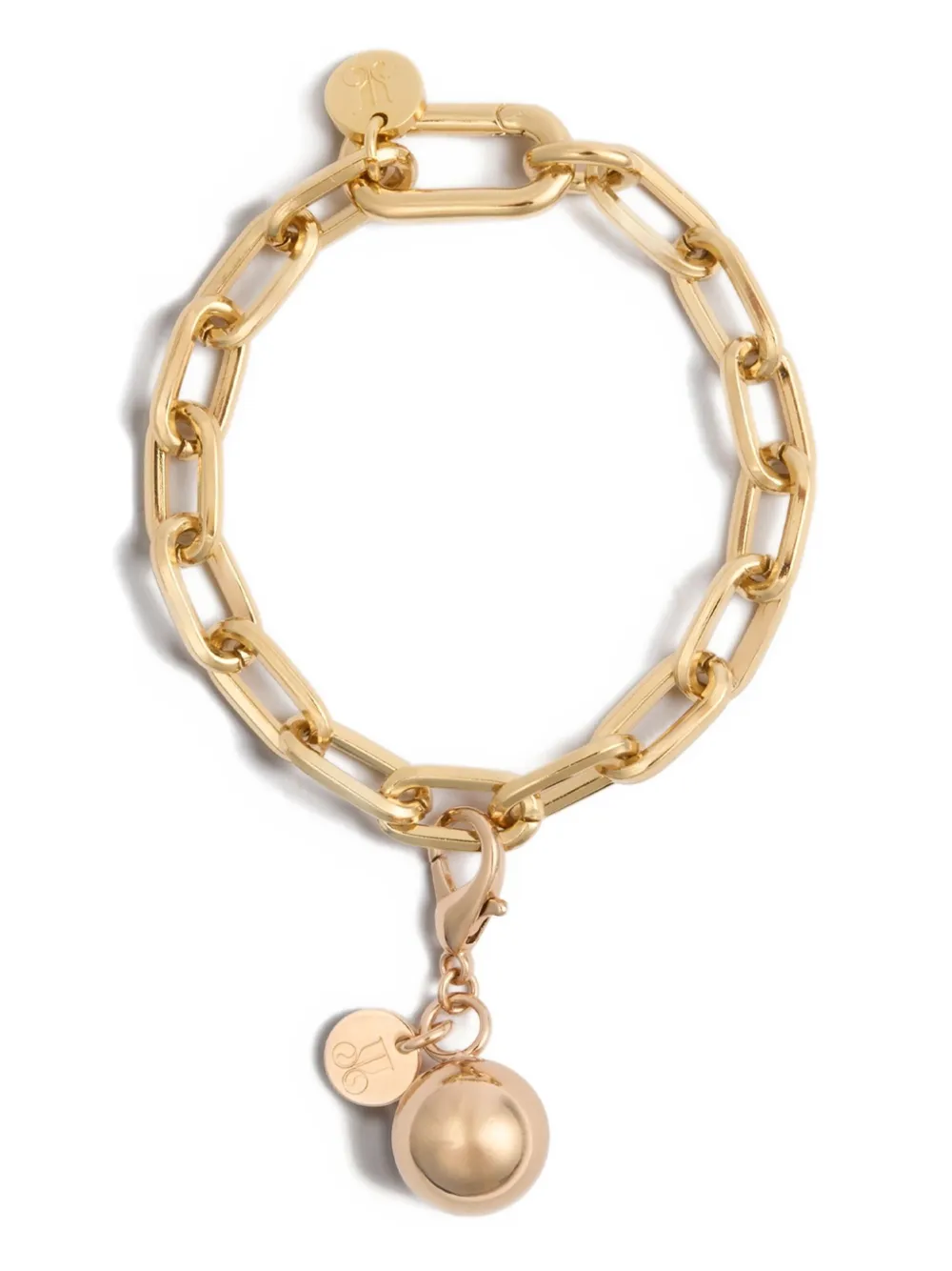 La Doublej Orb Branded Charm In Gold