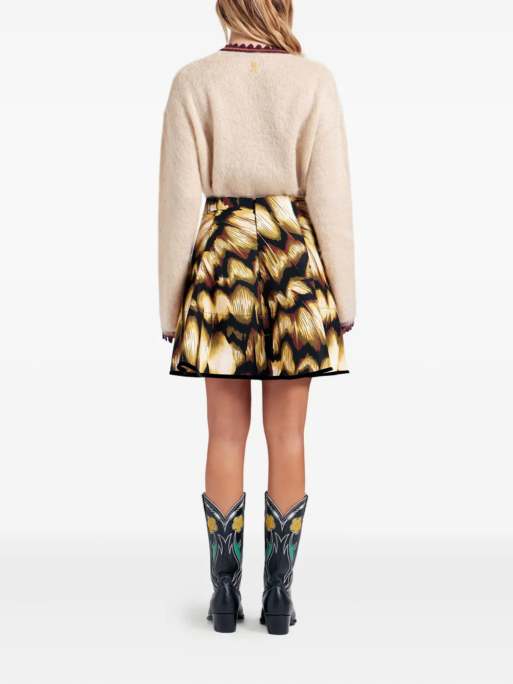 La Doublej All-over Print Mini Skirt In Multi