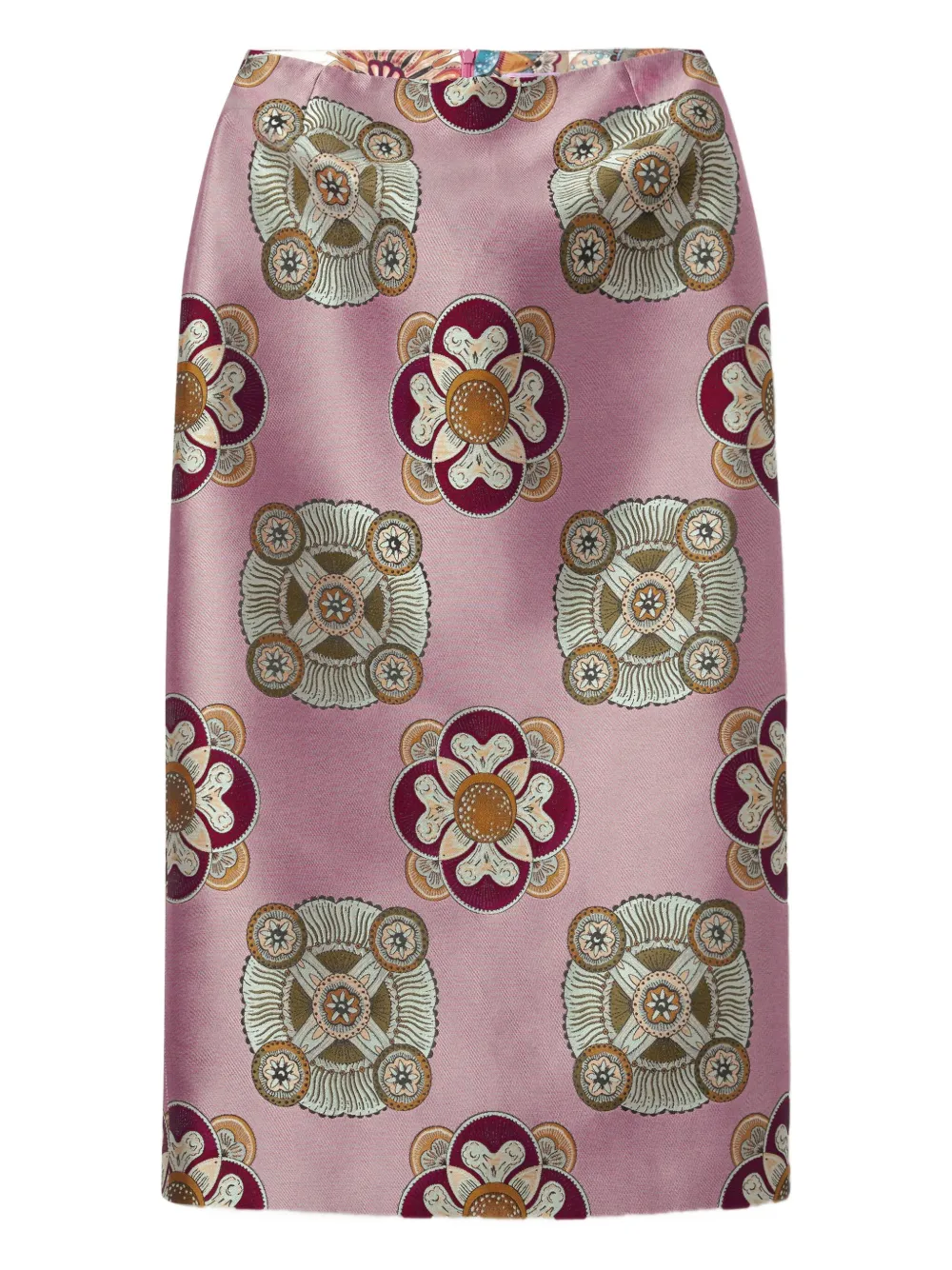 La DoubleJ Kokerrok met bloemenprint Roze