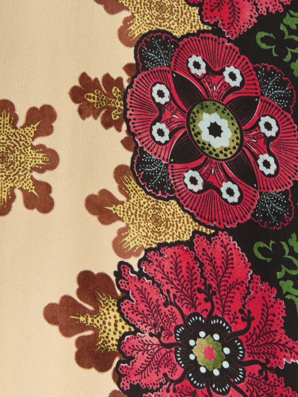 La Doublej Floral-print Asymmetric Day Dress In Red