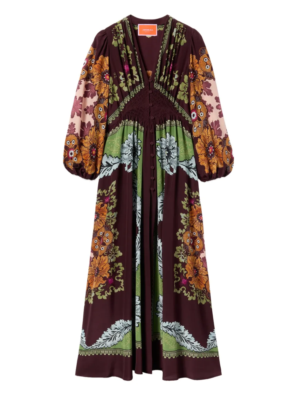 La DoubleJ robe longue Camerino à fleurs | rouge | Image 1