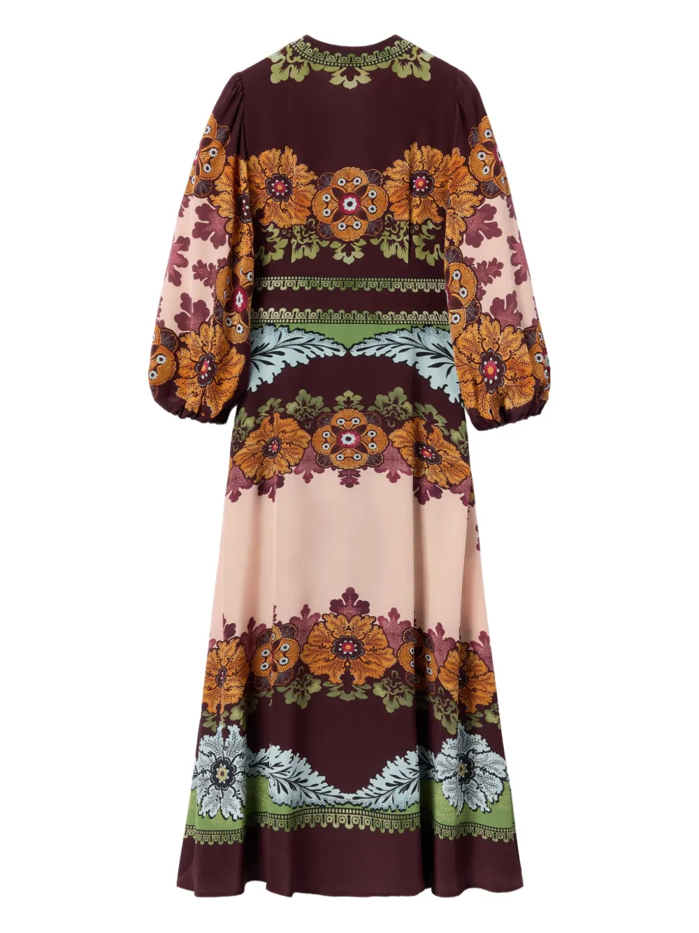 La Doublej La Double J Camerino Floral-print Silk Maxi Dress In Red