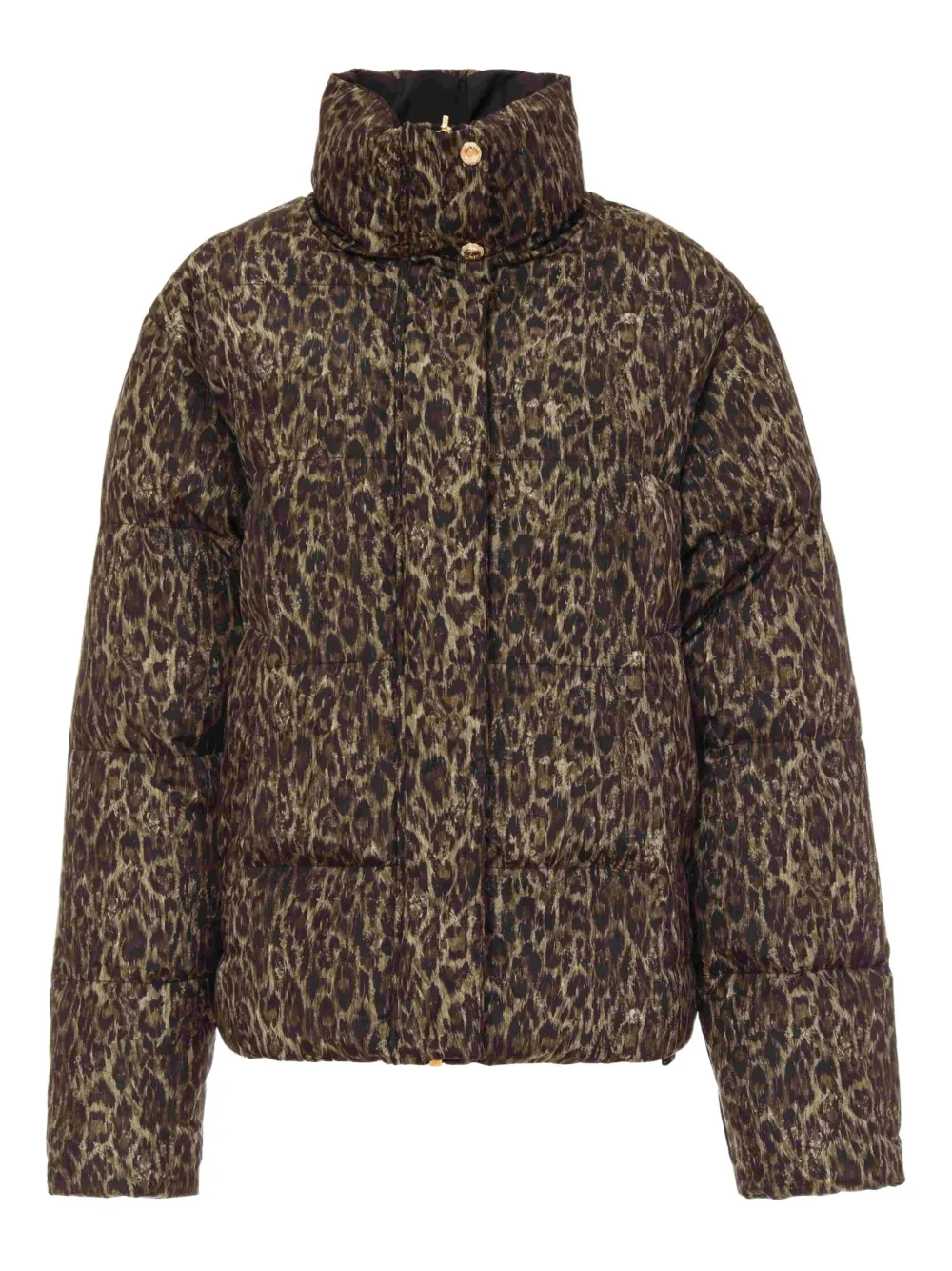 Just Cavalli レオパード キルティングジャケット - ブラウン Just Cavalli レオパード キルティングジャケット - ブラウン