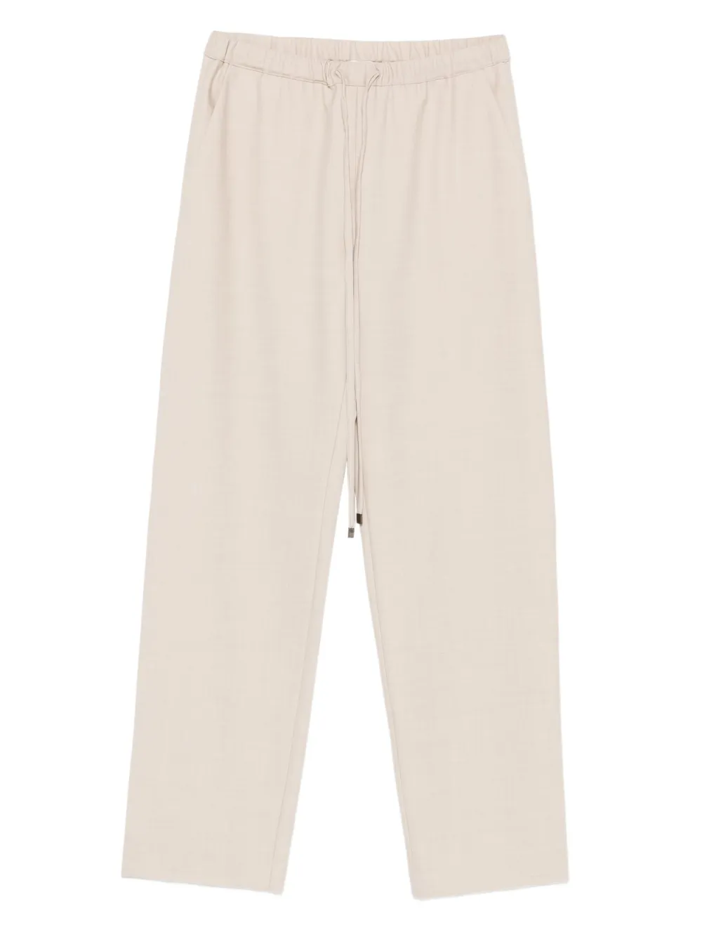 Antonelli drawstring straight trousers - ニュートラル Antonelli drawstring straight trousers - ニュートラル