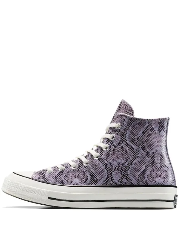 Converse Baskets Montantes à Effet Peau De Serpent Violet