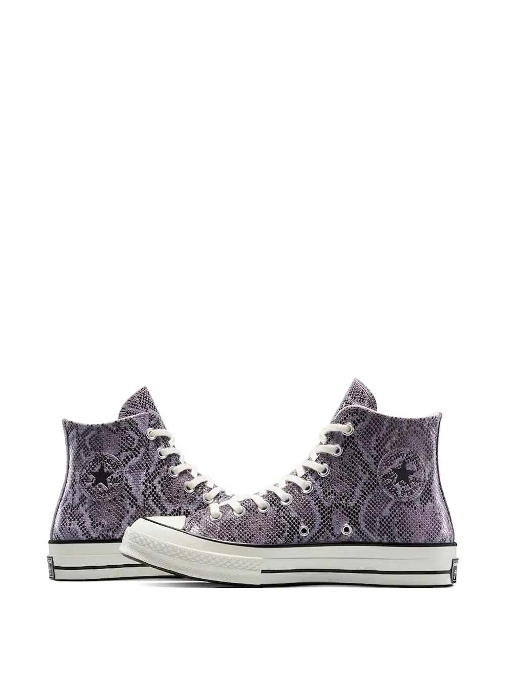 Converse High-top sneakers met slangen-effect Paars
