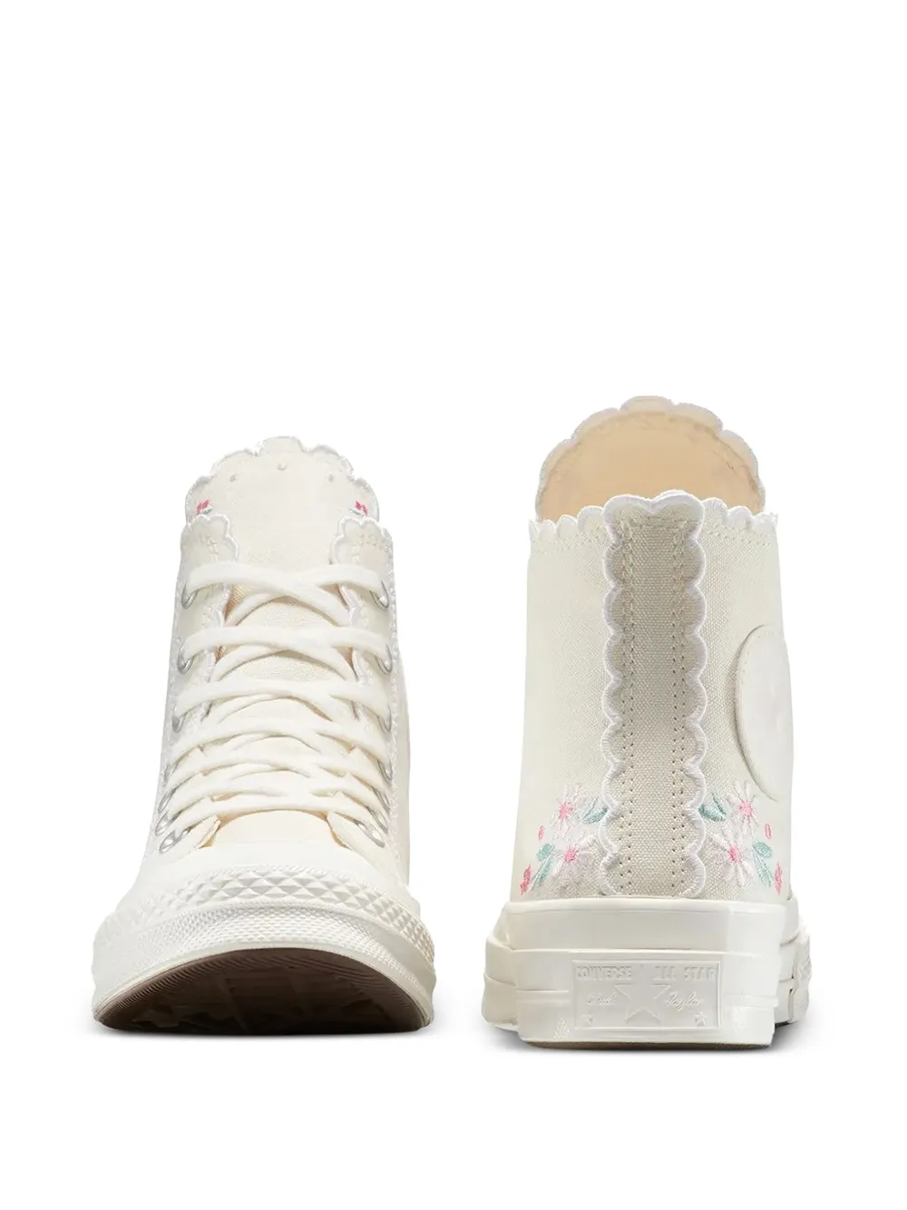 Converse Sneakers met geborduurd kant Wit