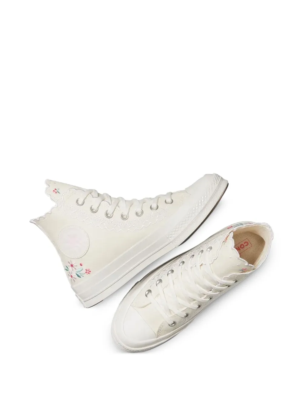 Converse Sneakers met geborduurd kant Wit