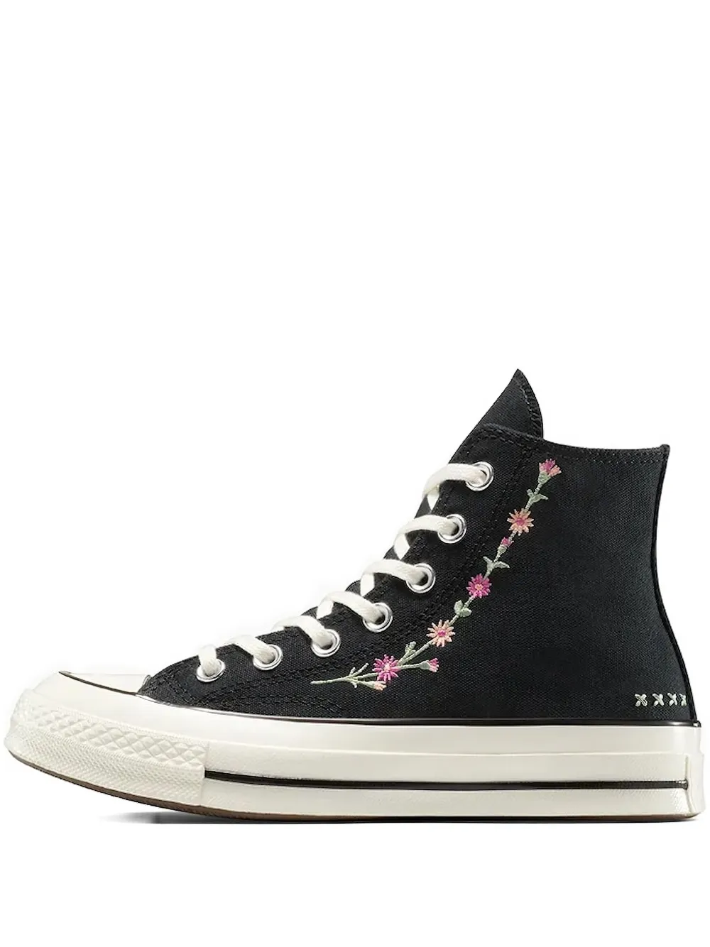 Converse Chuck 70 floral-embroidered sneakers Black