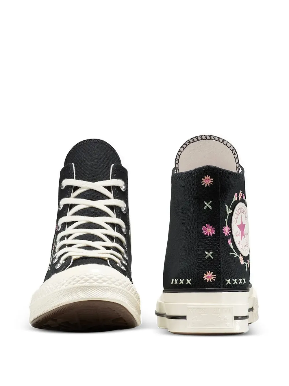 Converse Chuck 70 floral-embroidered sneakers Black