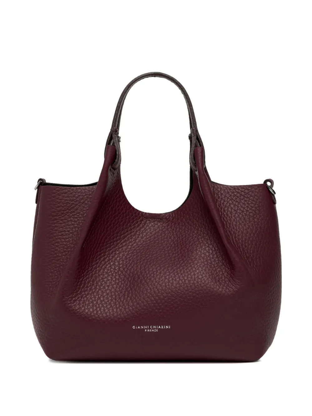 GIANNI CHIARINI Dua knotted-handle leather handbag Rood