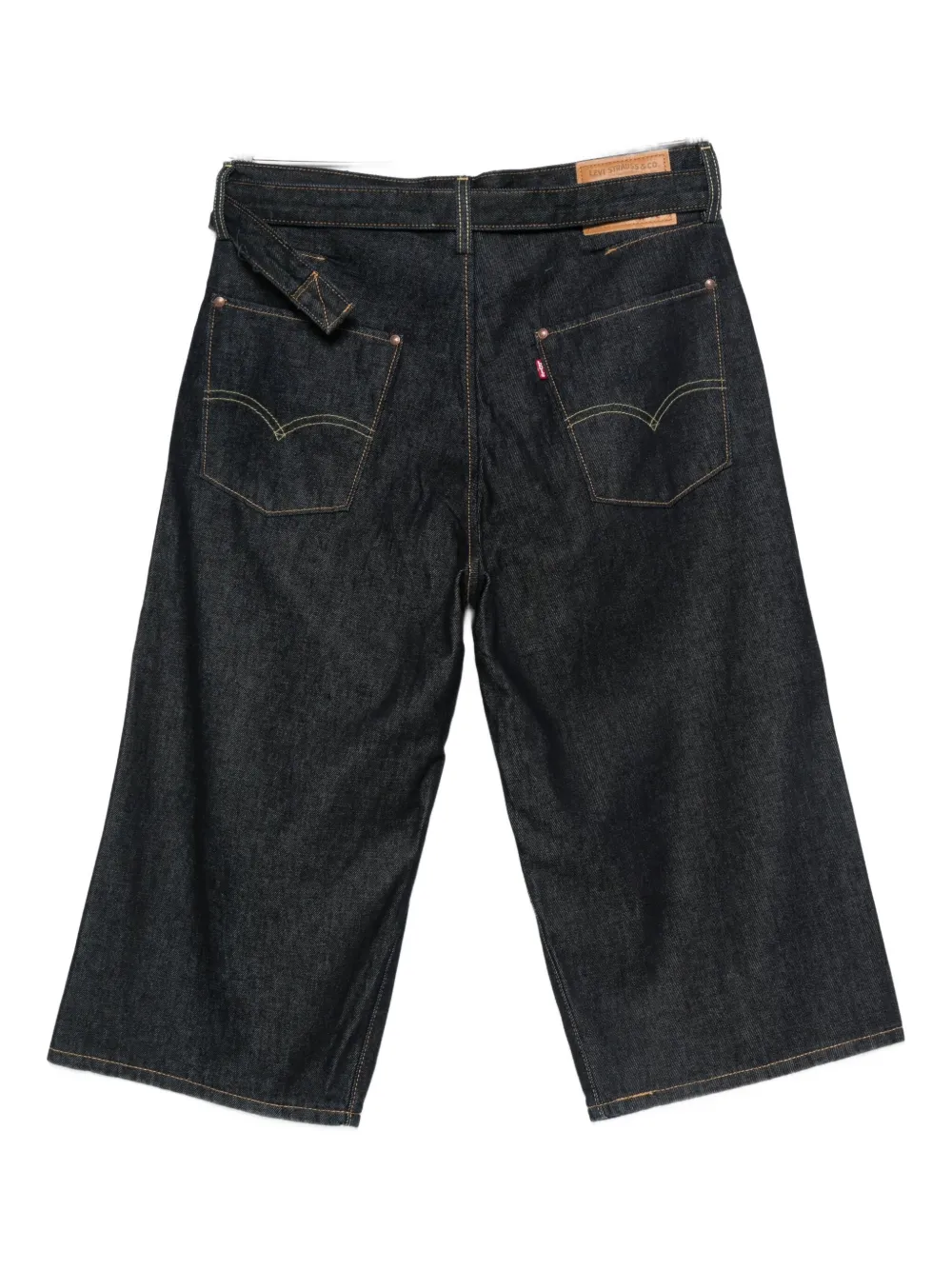 Levi's belted denim shorts - Blauw