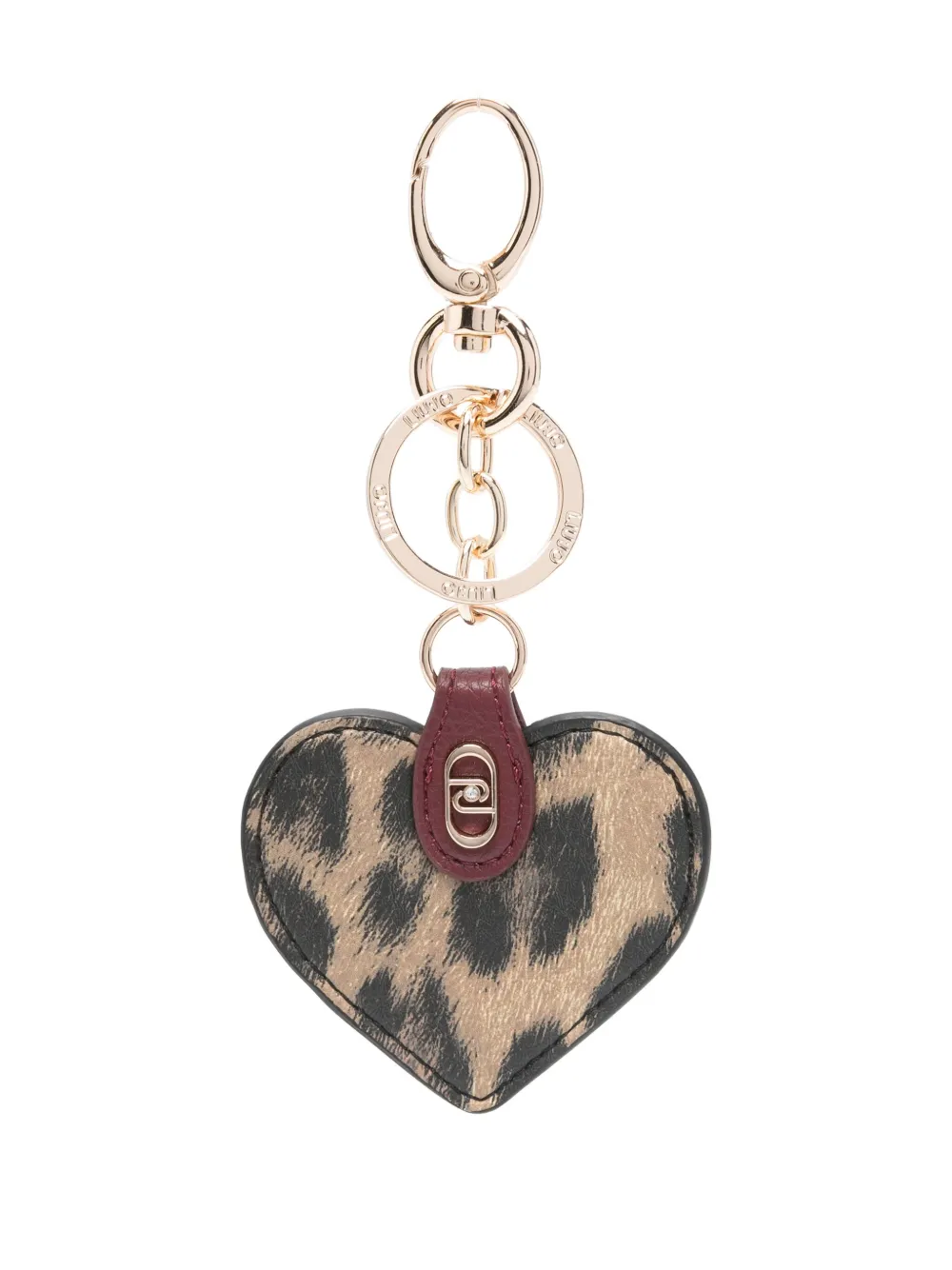 LIU JO Sleutelhanger met luipaardprint Goud