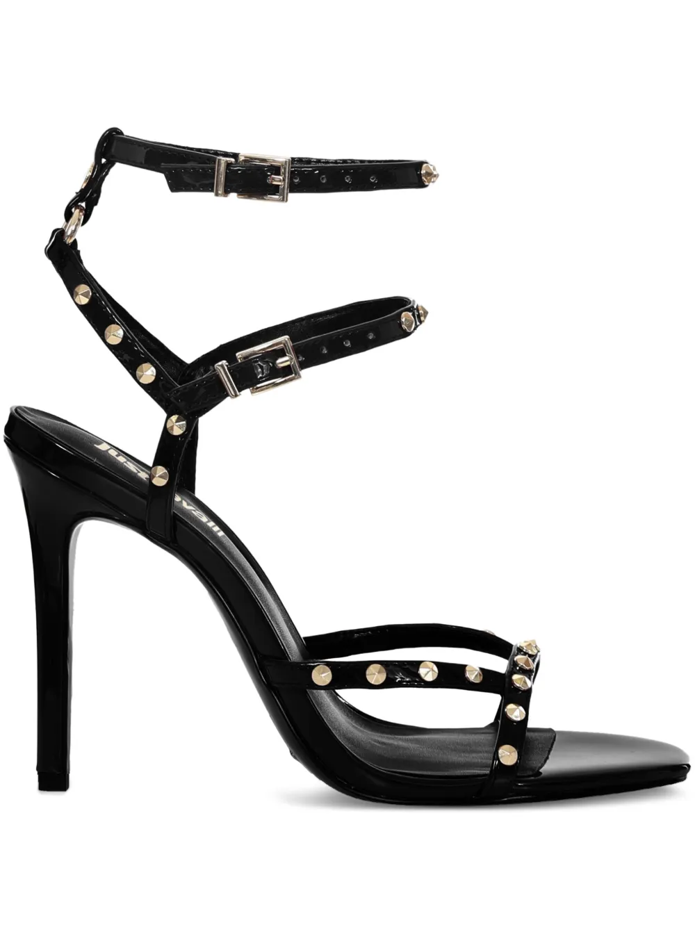 Just Cavalli Thalia sandalen met gespbandje en studs Zwart