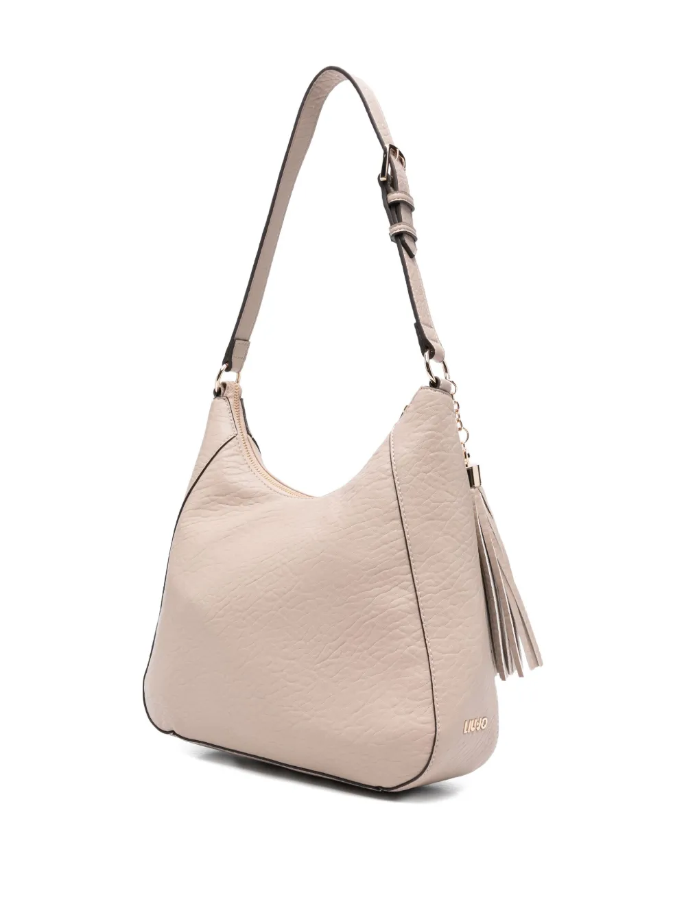 Liu •jo Small Logo-embossed Shoulder Bag In Neutral